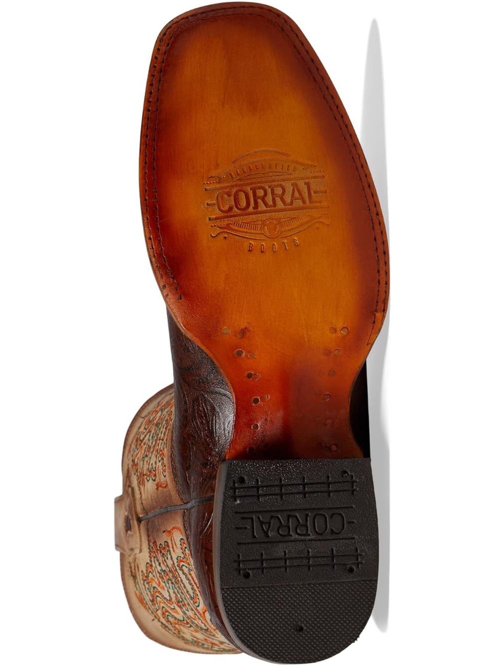 CORRAL Floral Embroidery Vamp Square Toe Cowboy Boot Sz 11 New in Box MSRP $485 - Picture 15 of 16